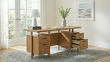 Roldan Light Ash 69-inch 4-drawer Computer Desk with File Drawer - Ornate Home