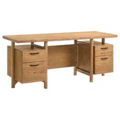 Roldan Light Ash 69-inch 4-drawer Computer Desk with File Drawer - Ornate Home