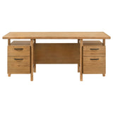 Roldan Light Ash 69-inch 4-drawer Computer Desk with File Drawer - Ornate Home