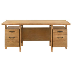 Roldan Light Ash 69-inch 4-drawer Computer Desk with File Drawer - Ornate Home