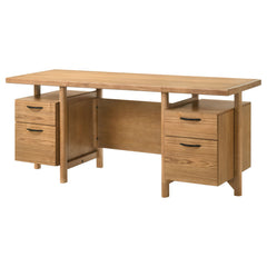 Roldan Light Ash 69-inch 4-drawer Computer Desk with File Drawer - Ornate Home