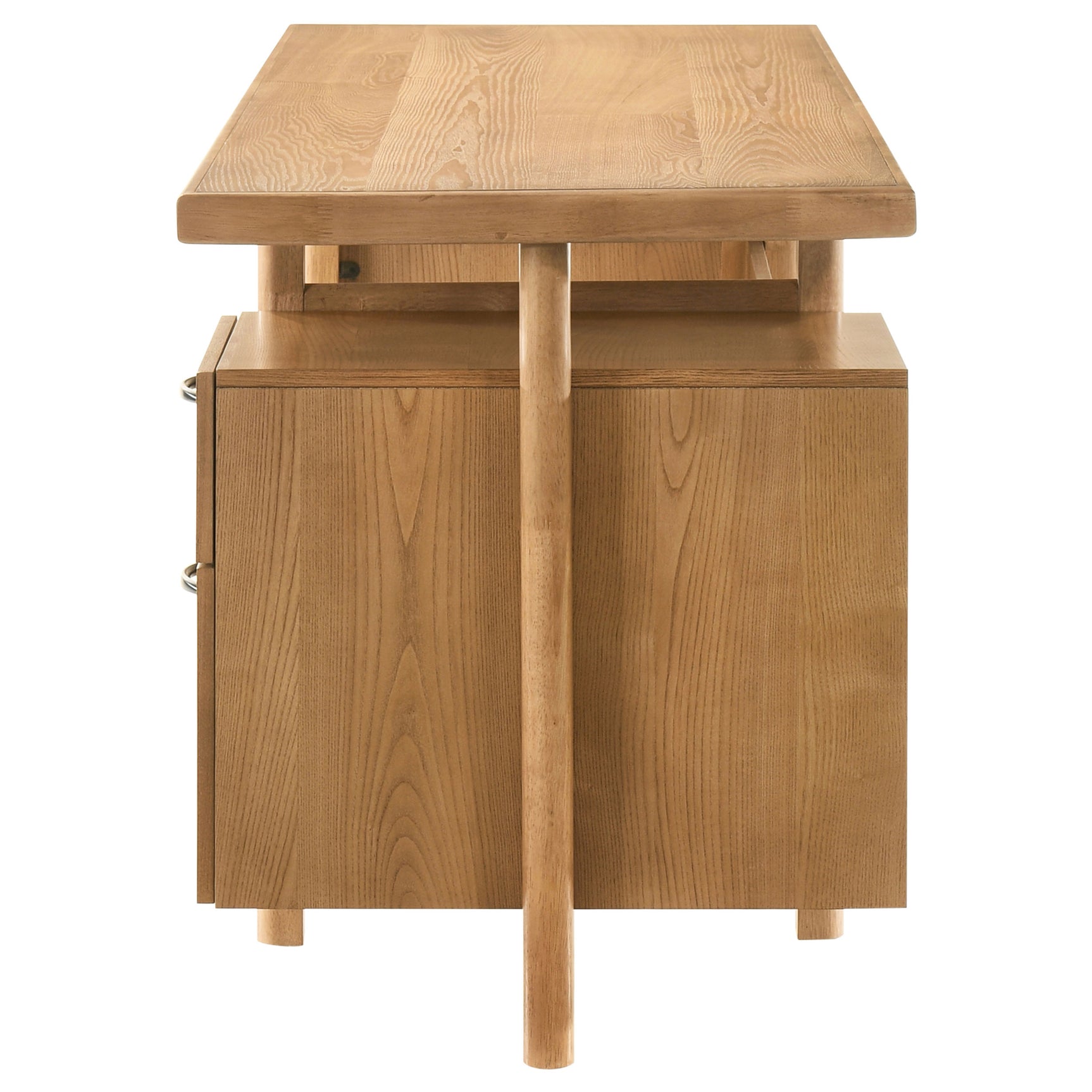 Roldan Light Ash 69-inch 4-drawer Computer Desk with File Drawer - Ornate Home