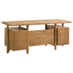 Roldan Light Ash 69-inch 4-drawer Computer Desk with File Drawer - Ornate Home