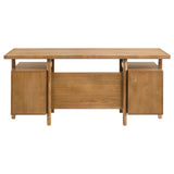 Roldan Light Ash 69-inch 4-drawer Computer Desk with File Drawer - Ornate Home