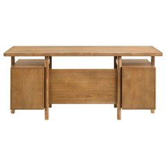 Roldan Light Ash 69-inch 4-drawer Computer Desk with File Drawer - Ornate Home