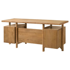 Roldan Light Ash 69-inch 4-drawer Computer Desk with File Drawer - Ornate Home