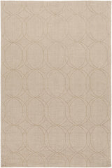 Rolfe Tan Circles Wool Rug - Clearance - Ornate Home