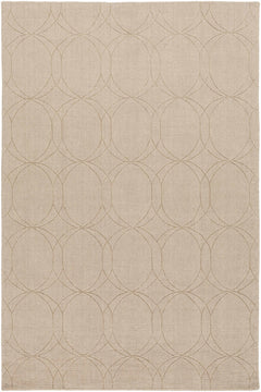 Rolfe Tan Circles Wool Rug - Clearance - Ornate Home