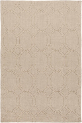 Rolfe Tan Circles Wool Rug - Clearance - Ornate Home
