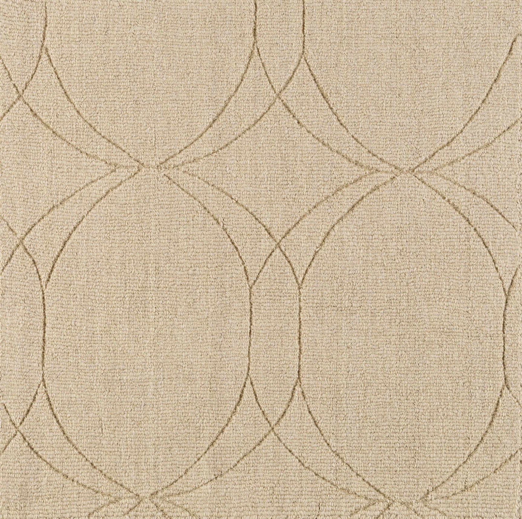 Rolfe Tan Circles Wool Rug - Clearance - Ornate Home