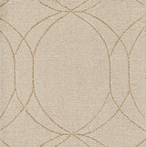 Rolfe Tan Circles Wool Rug - Clearance - Ornate Home