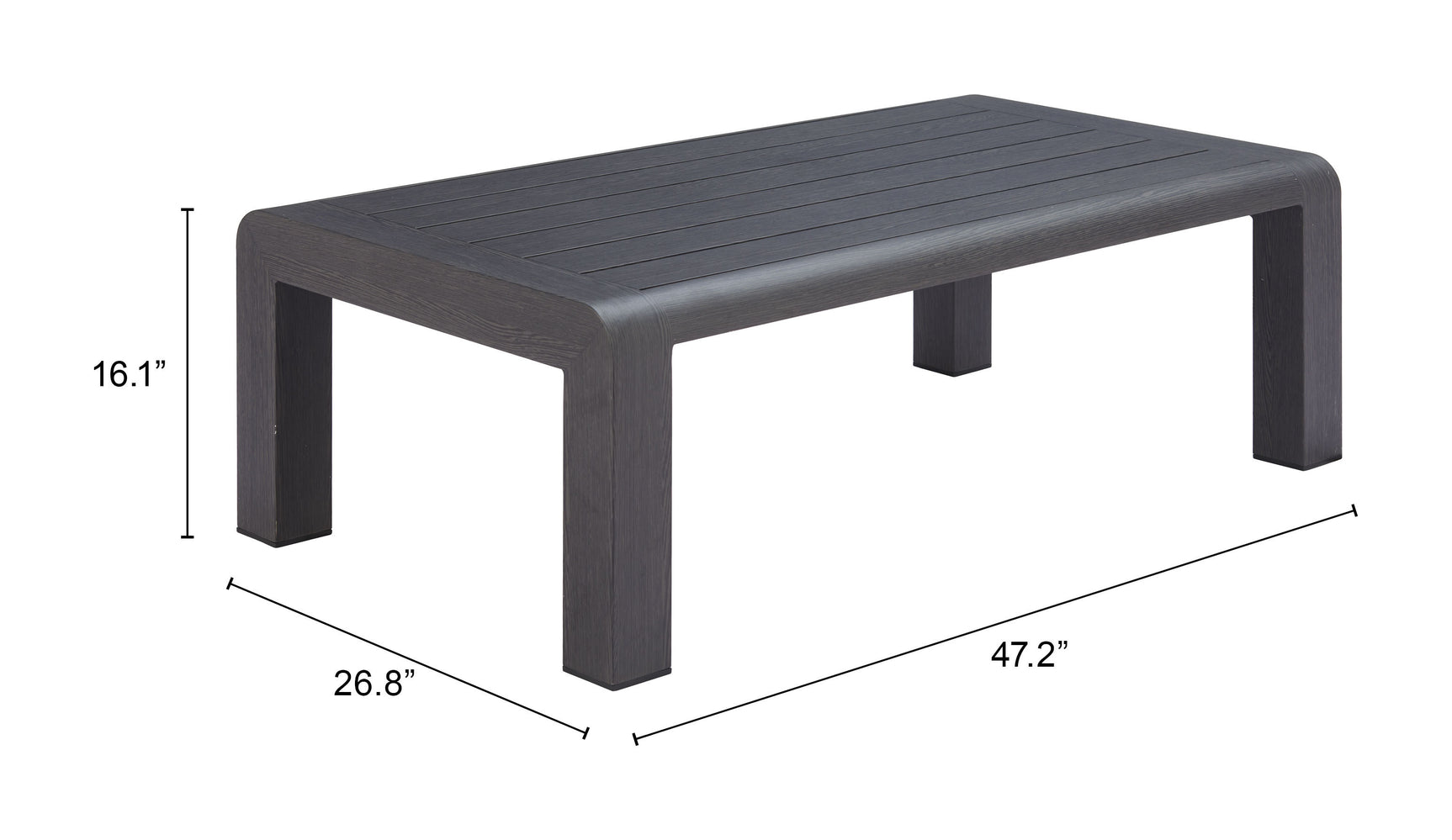 Rolig Black Coffee Table - Ornate Home