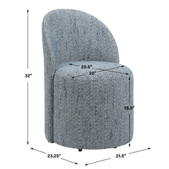 Roll With It Denim Dining Chair - Ornate Home