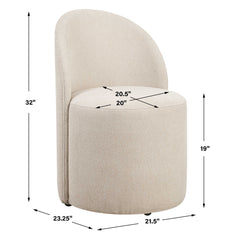 Roll With It Sand Dining Chair - Ornate Home