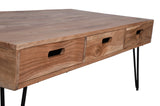 Rollins Natural 3 Drawer Cocktail Table - Ornate Home