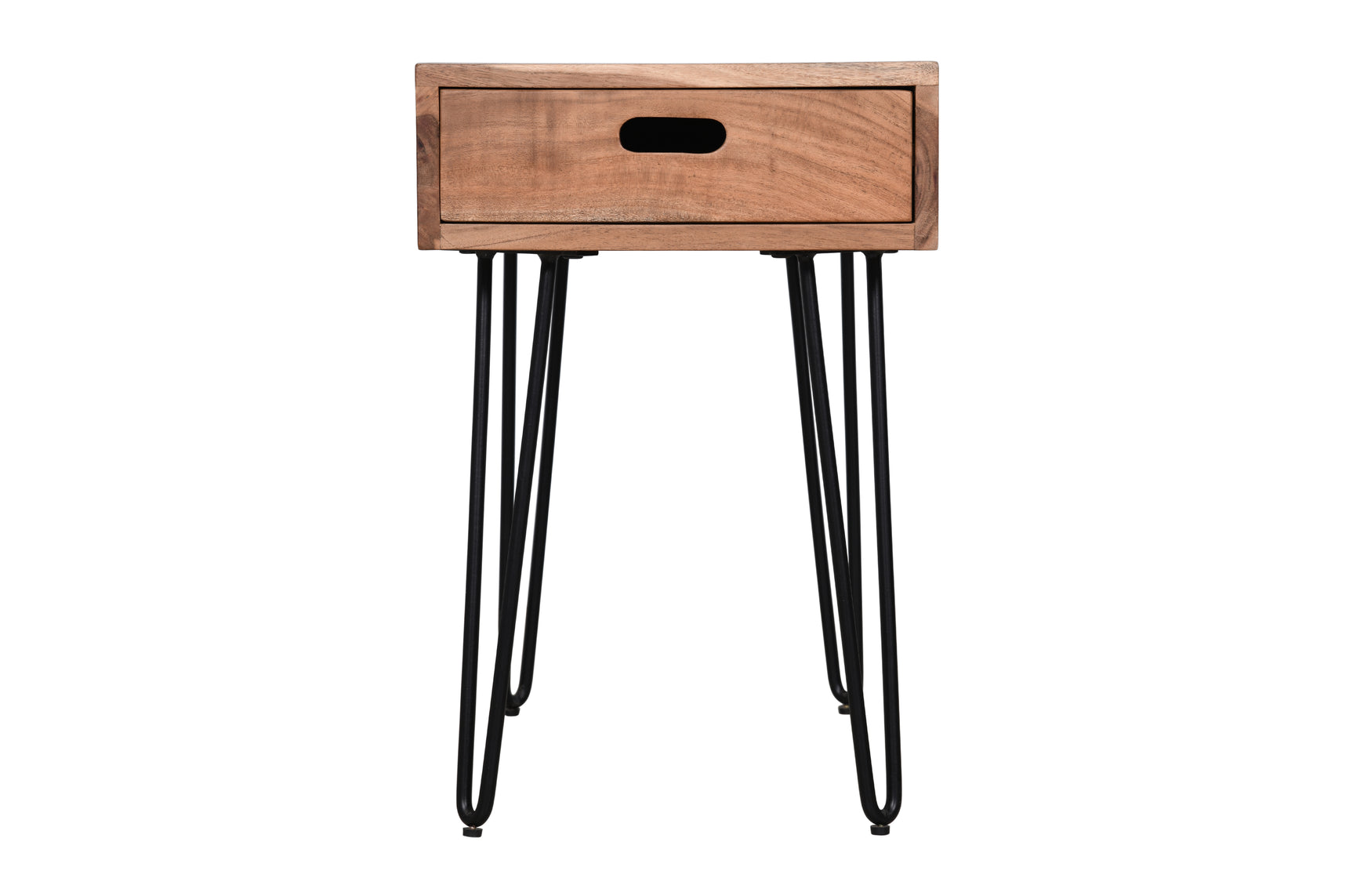 Rollins Natural Chairside Table w/ Drawer - Ornate Home