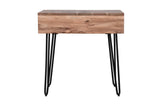 Rollins Natural Chairside Table w/ Drawer - Ornate Home