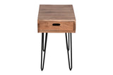 Rollins Natural Chairside Table w/ Drawer - Ornate Home