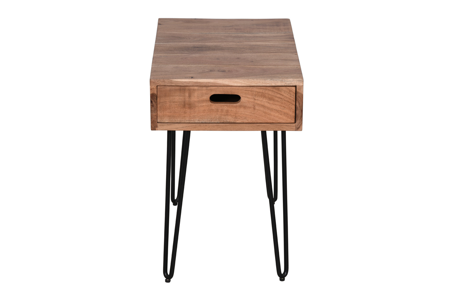 Rollins Natural Chairside Table w/ Drawer - Ornate Home