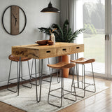 Rollins Natural Counter Table - Ornate Home