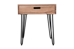 Rollins Natural End Table w/ Drawer - Ornate Home