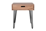 Rollins Natural End Table w/ Drawer - Ornate Home