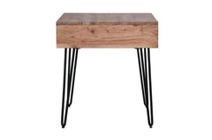Rollins Natural End Table w/ Drawer - Ornate Home