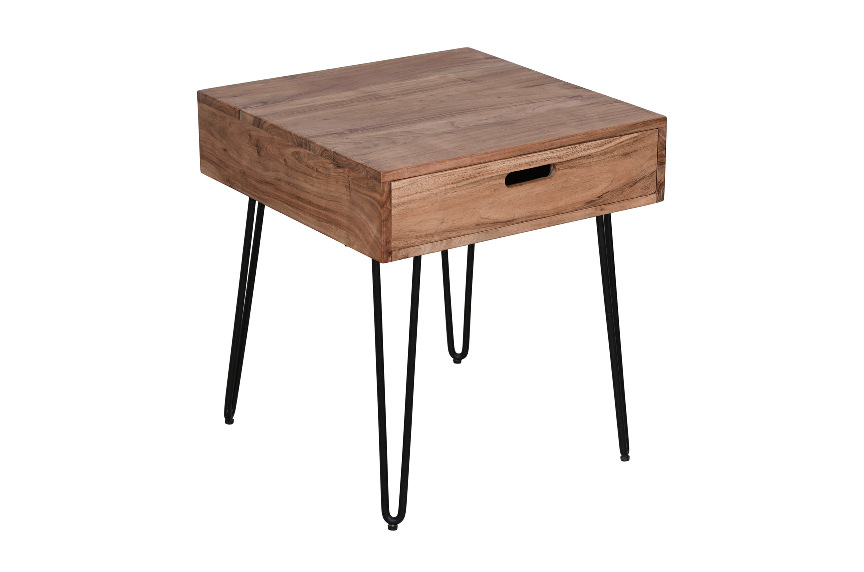 Rollins Natural End Table w/ Drawer - Ornate Home