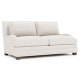 Rollins Weathered Bone - Cerused Loveseat Without Pillows - Ornate Home