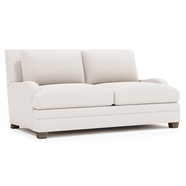 Rollins Weathered Bone - Cerused Loveseat Without Pillows - Ornate Home