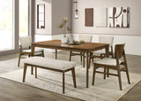 Rolstan Beige/Brown Dining Bench - Ornate Home