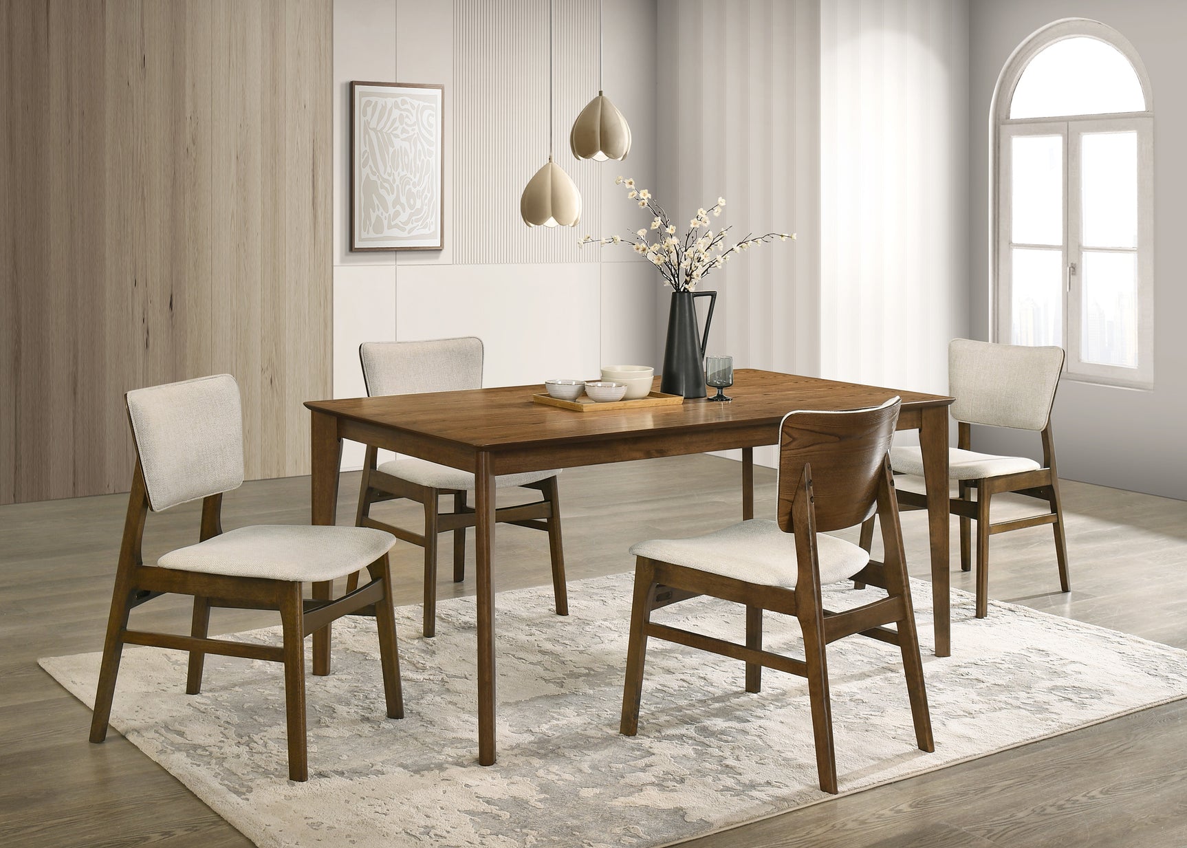 Rolstan Beige/Brown Dining Set - Ornate Home