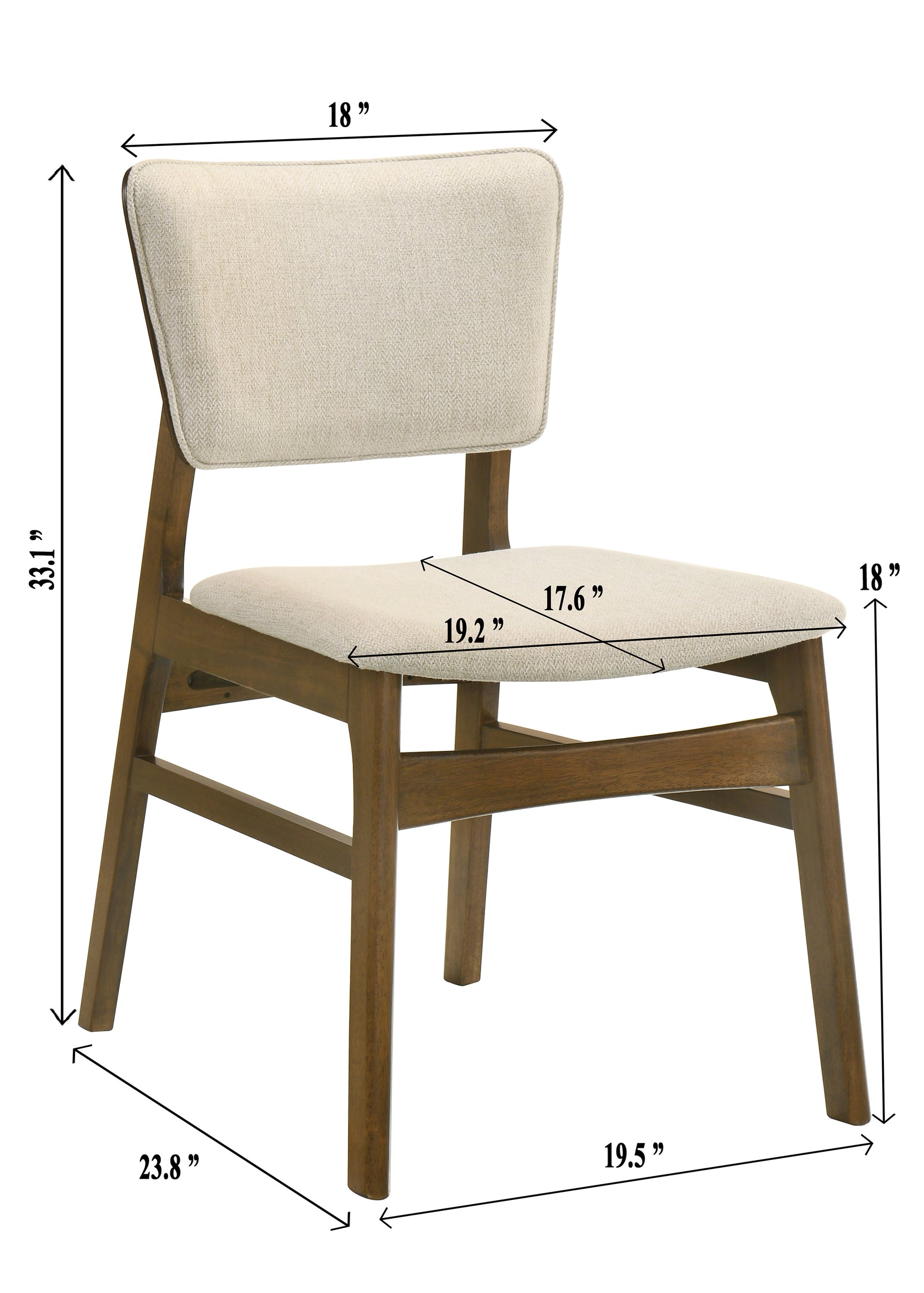 Rolstan Beige/Brown Dining Side Chair - Ornate Home