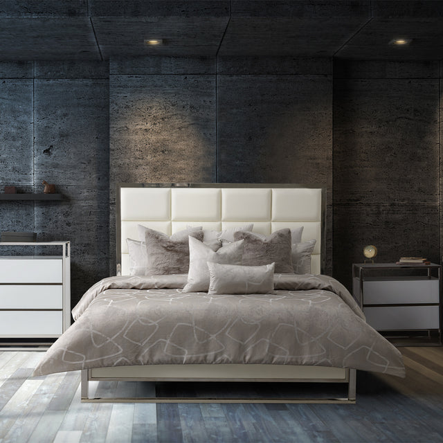 Roma II Platinum Comforter Set - Ornate Home