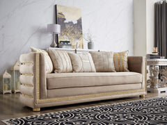 Roma Imperiale Beige 3-Pc Living Room Set / HD-3PC9040 - Ornate Home
