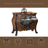 Roma Oak and Antique Black Finish Chest - Ornate Home