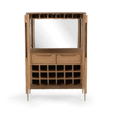 Roman Golden Walnut 2-Door Bar Cabinet