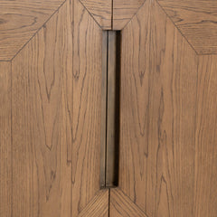 Roman Golden Walnut 2-Door Bar Cabinet