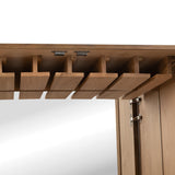 Roman Golden Walnut 2-Door Bar Cabinet