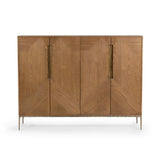Roman Golden Walnut 4-Door Cabinet