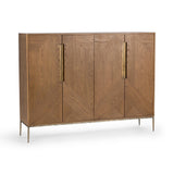 Roman Golden Walnut 4-Door Cabinet