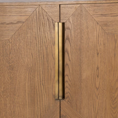 Roman Golden Walnut 4-Door Cabinet