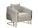 Romans Cream 3-pieces (Sofa & Loveseat & Chair) Living Room Set