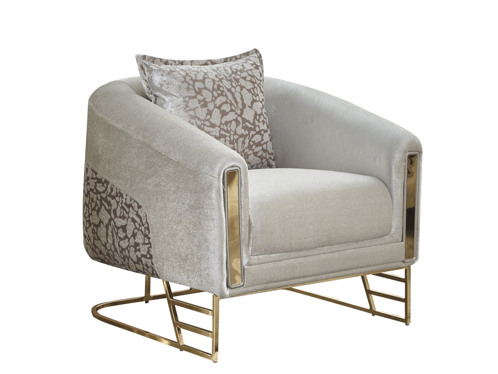 Romans Cream 3-pieces (Sofa & Loveseat & Chair) Living Room Set