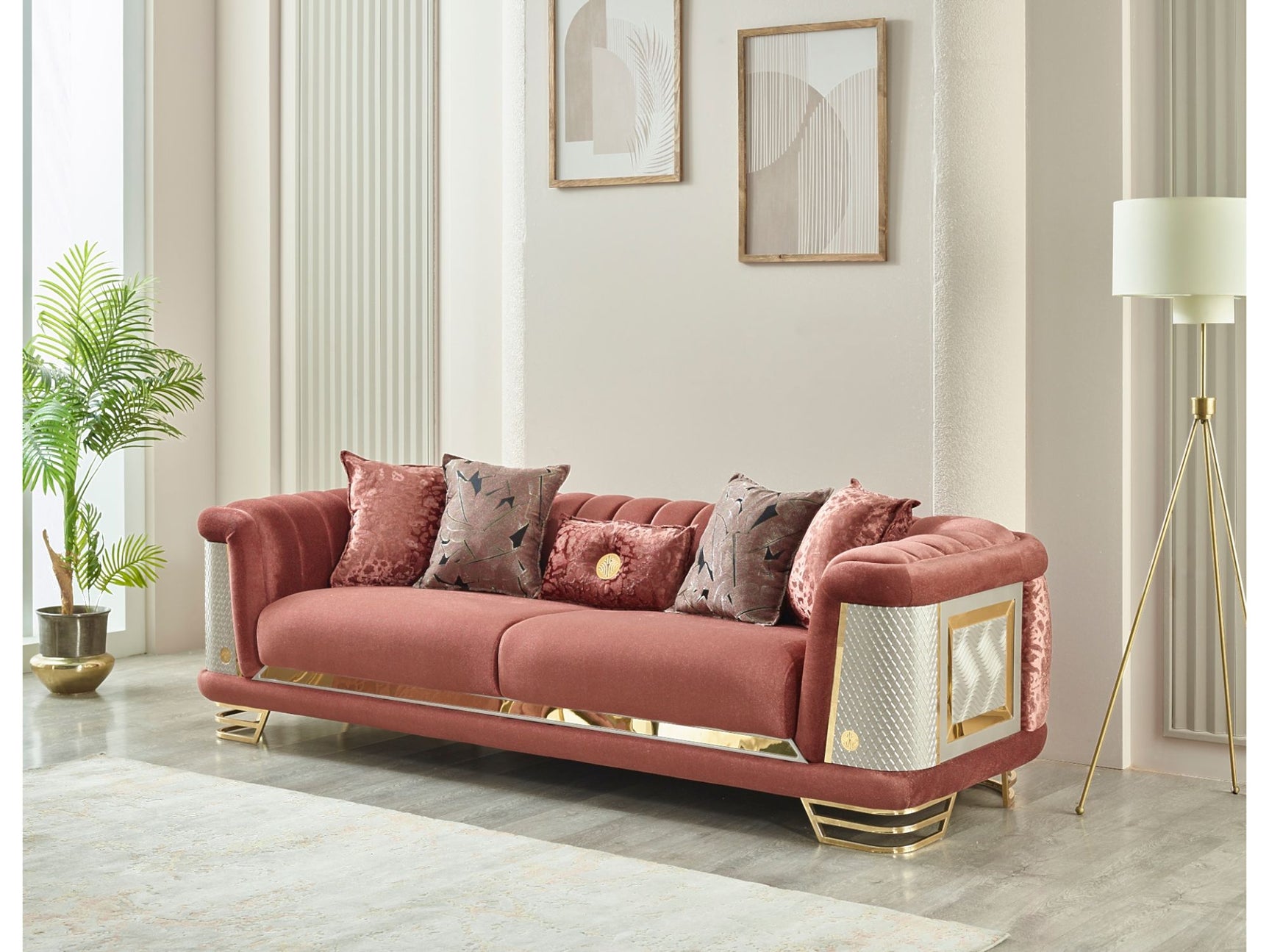 Romans Brick 3-pieces (Sofa & Loveseat & Chair) Living Room Set