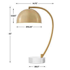Romani Brass Desk Lamp - Ornate Home