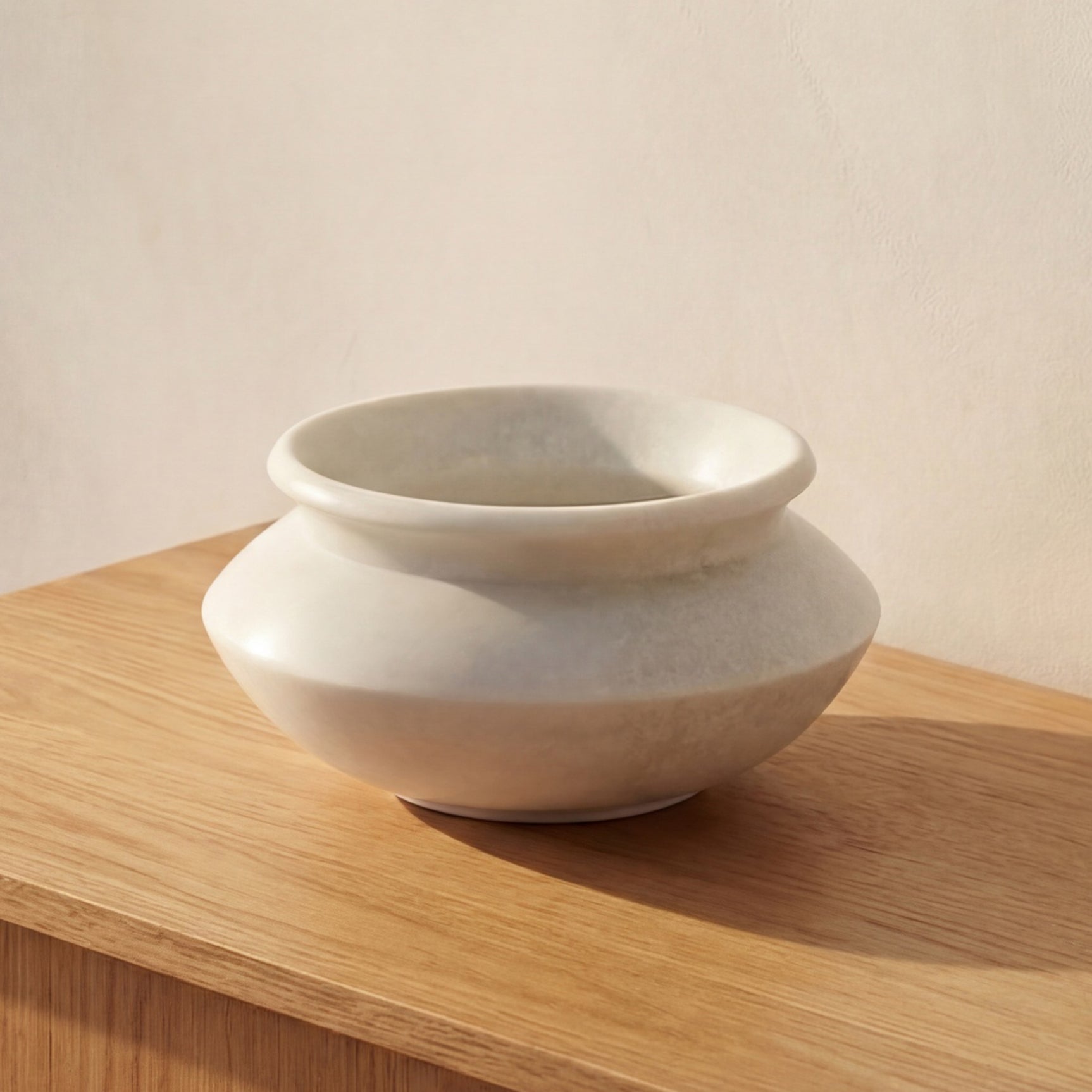 Romano White Marble Vessel - Ornate Home