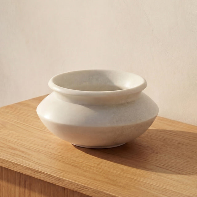 Romano White Marble Vessel - Ornate Home