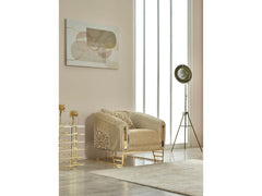Romans Beige 3-pieces (Sofa & Loveseat & Chair) Living Room Set - Ornate Home