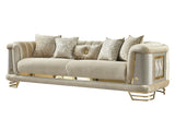 Romans Beige 3-pieces (Sofa & Loveseat & Chair) Living Room Set - Ornate Home